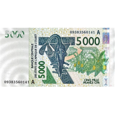 P117Ah Ivory Coast - 5000 Francs Year 2009